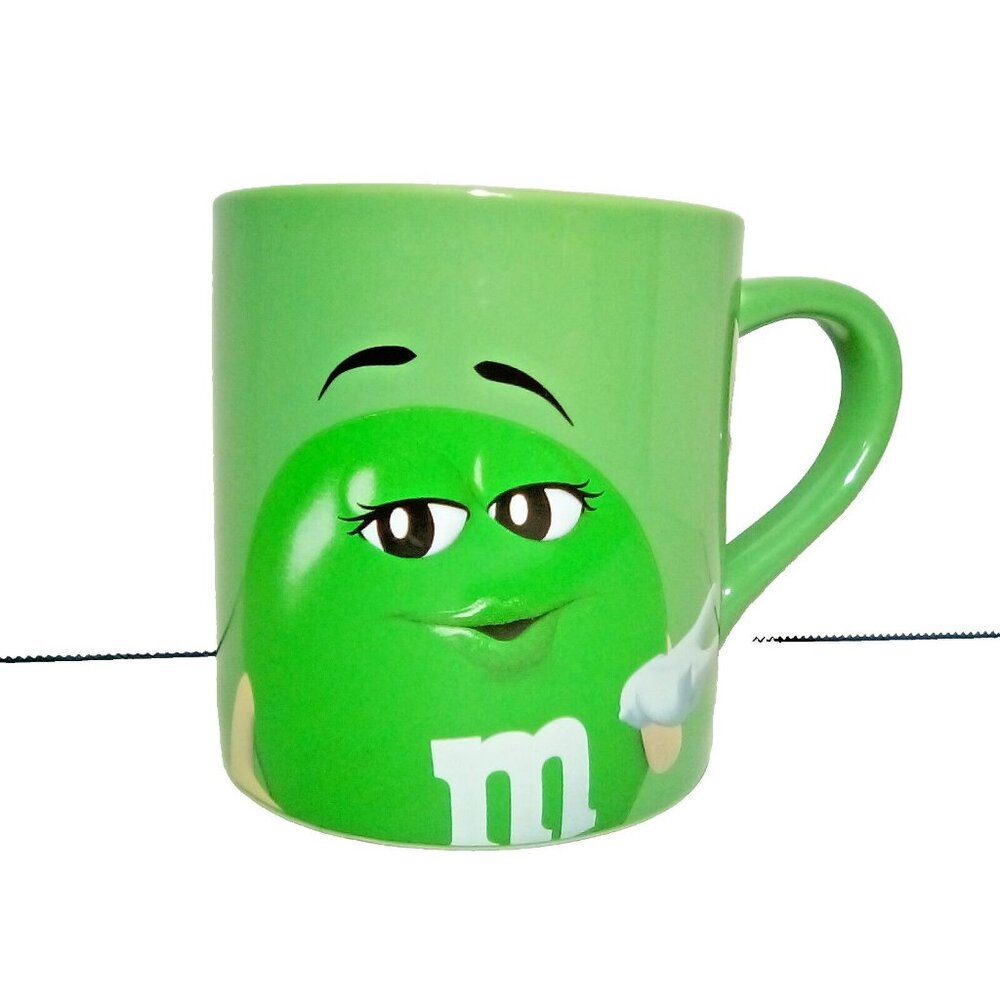 2020 Green M&M Eat Your Heart Out Darling Ceramic Coffee Tea Cup Mug
